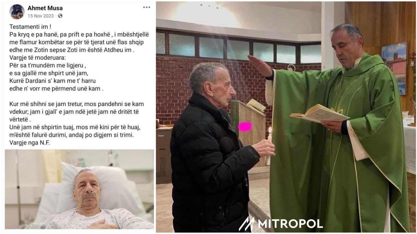 Arsimtari mitrovicas që u konvertua në katolik sot 1 vit  dikur thoshte se donte të varrosej pa kryq e pa hënë